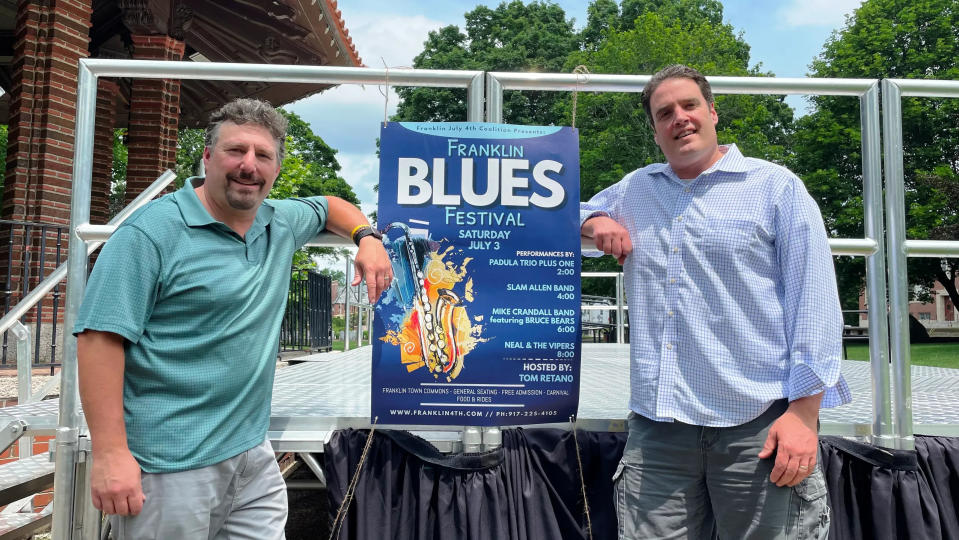 Paul Kortick, left, and Joe Carmignani, pictured last year, have organized Franklin's five-day Fourth of July celebration since 2017.