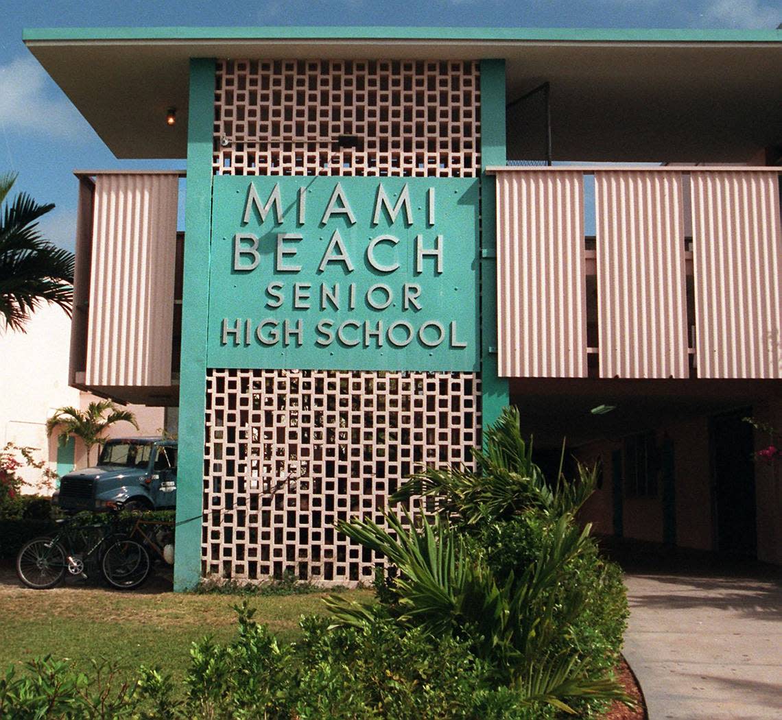 A file photo from April 15, 1998, of Miami Beach Senior High School.