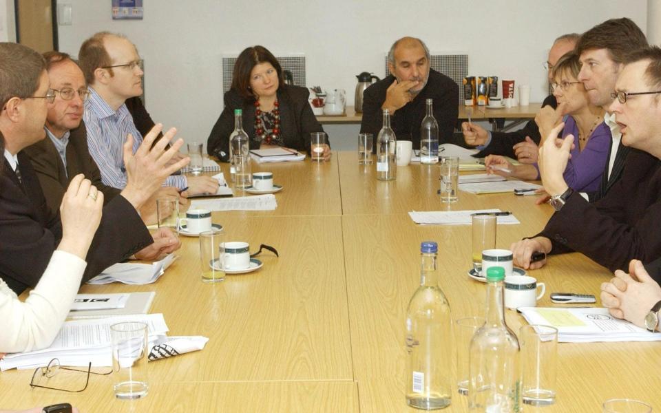 Jana Bennett at a meeting of the BBC Executive Committee in 2004 following the resignation of Greg Dyke after Lord Hutton's criticisms of the BBC in his inquiry into the death of Dr David Kelly - Fiona Hanson/PA