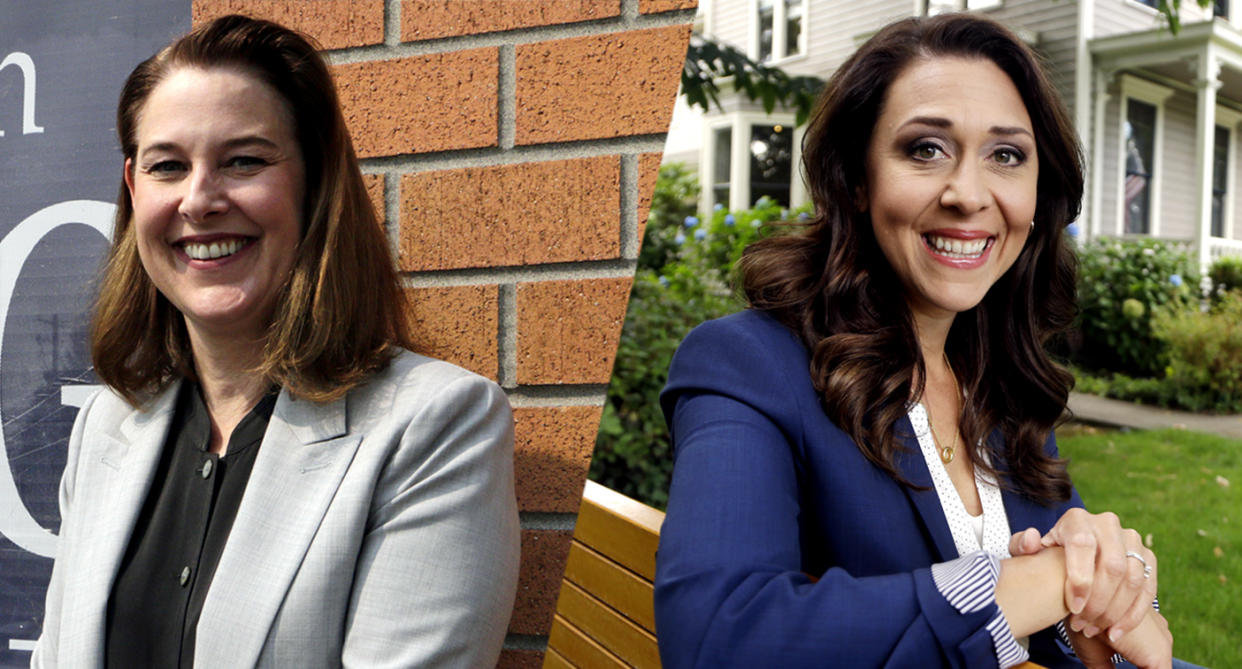 Democratic candidate Carolyn Long, Republican U.S. Rep. Jaime Herrera Beutler (Photos: Don Ryan/AP; Rachel La Corte)