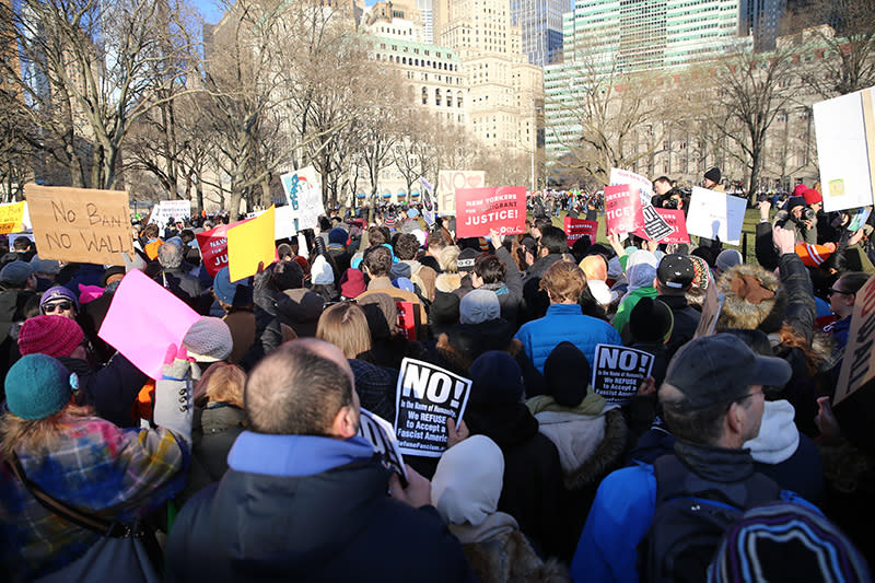 Protests against Trump’s travel ban hit the streets of NYC