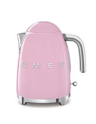 <p><strong>Smeg</strong></p><p>amazon.com</p><p><strong>$169.95</strong></p><p><a href="https://www.amazon.com/dp/B078466G12?tag=syn-yahoo-20&ascsubtag=%5Bartid%7C10055.g.2236%5Bsrc%7Cyahoo-us" rel="nofollow noopener" target="_blank" data-ylk="slk:Shop Now" class="link rapid-noclick-resp">Shop Now</a></p><p>It doesn't come with fancy features, but SMEG's 50's Retro Style Kettle has real countertop appeal. It comes in six colors, holds up to 1.7 liters and includes a removable limescale filter. We found it <strong>quiet and quick to boil</strong> and appreciate that the cord can be wrapped underneath the base, keeping your countertop free of clutter. </p><p>The base also has four little feet, which we appreciate because we often keep our kettle near the sink where it faces the inevitable splash. Another unique feature is on the viewing pane–it offers measurement markings in liters, but also in cups, so you have a better idea of how full it is. </p>