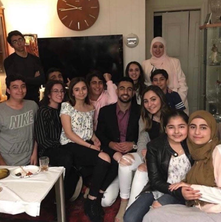 Amin Shaykho and his cousins in an undated Thanksgiving photo. His parents immigrated from Syria and created their own Thanksgiving traditions.