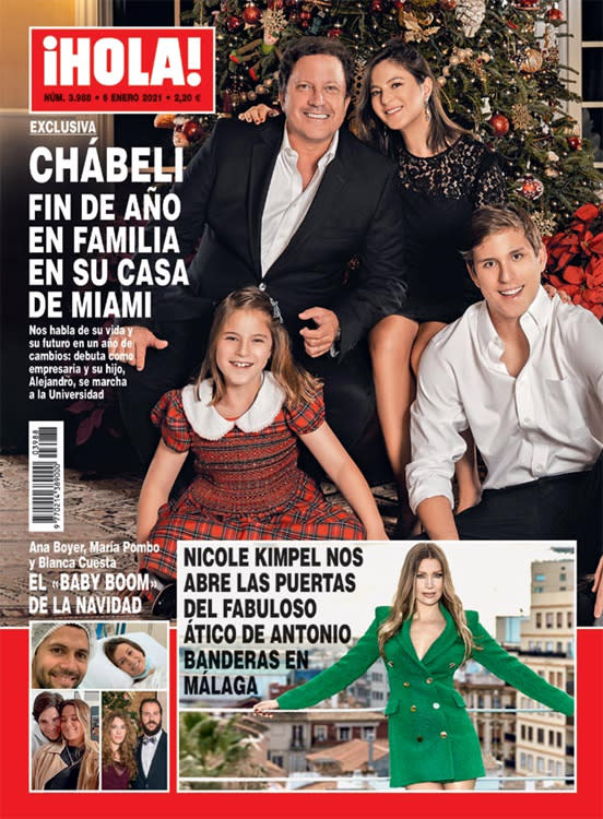 Chábeli Iglesias y su familia