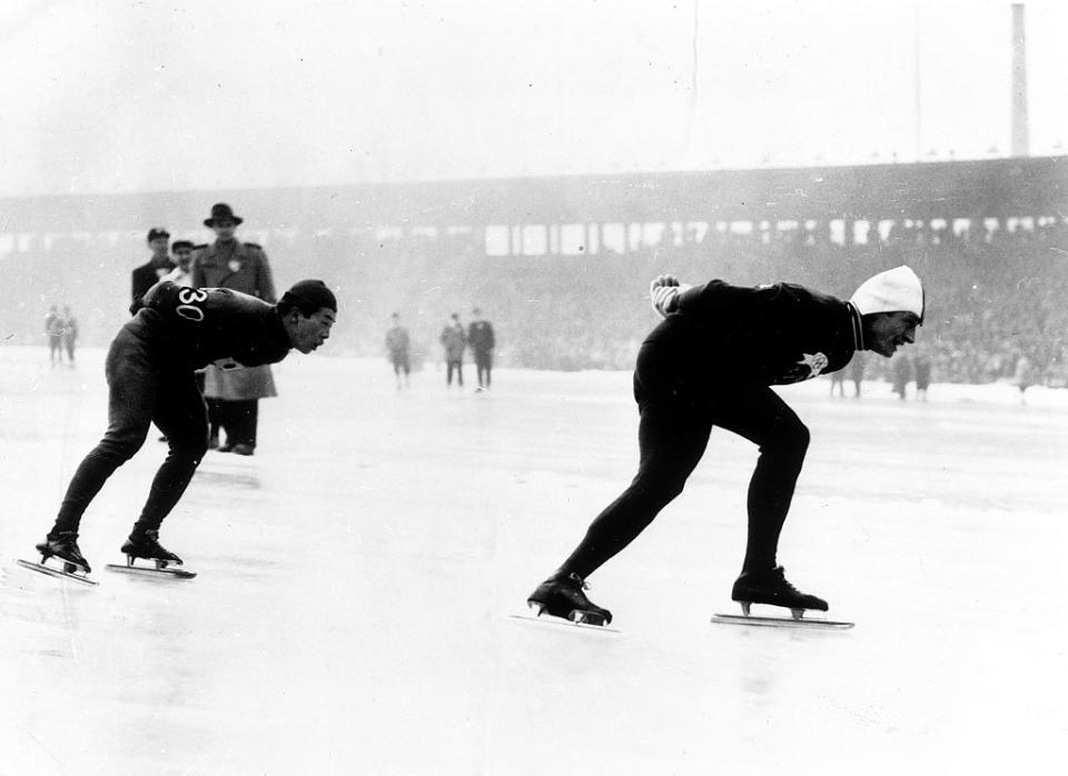 <p>Dick Button enjoyed another victory and landed the first ever triple loop. But the real story that year was Norwegian speed skater Hjlamar Andersen, who won three medals and notably the 5,000-meter and 10,000-meter events by record margins.</p>