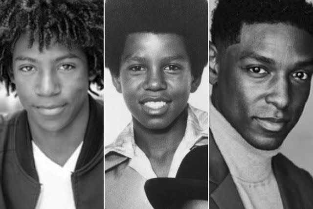 <p>Courtesy Lionsgate; Michael Ochs Archives/Getty </p> Jayden Harville, Jermaine Jackson, and Jamal L. Henderson