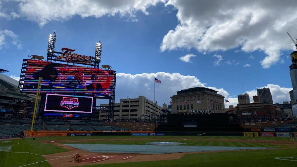 Inside Comerica Park in Detroit on April 5, 2024.