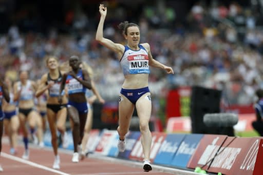 Britain's Laura Muir won the women's 1500 metres at the London Anniversary Games