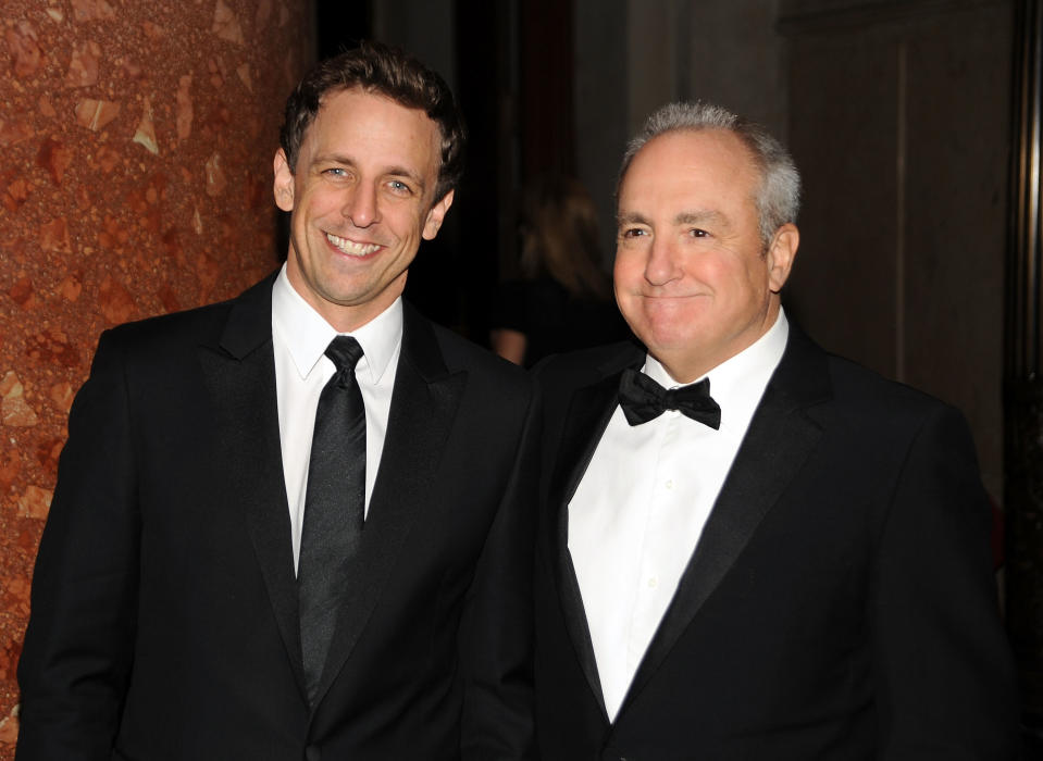 Seth Meyers and Lorne Michaels / Photo by Andrew H. Walker/Getty Images