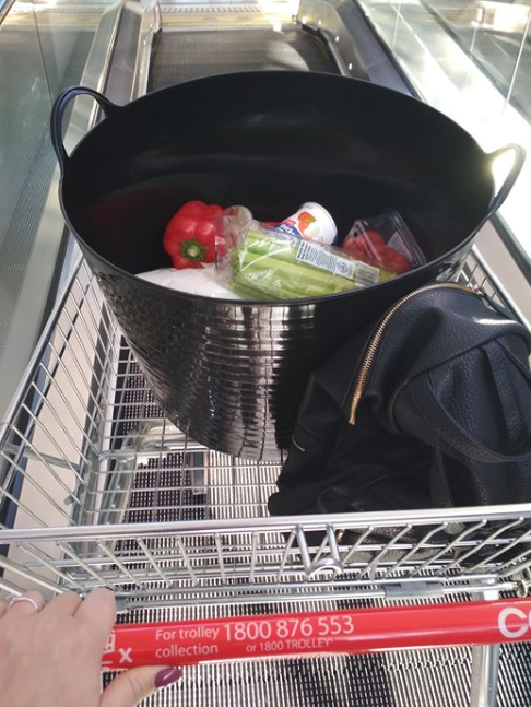 Ashleigh shared her creative hack to avoid using plastic bags. Photo: Facebook/Ashleigh Hair