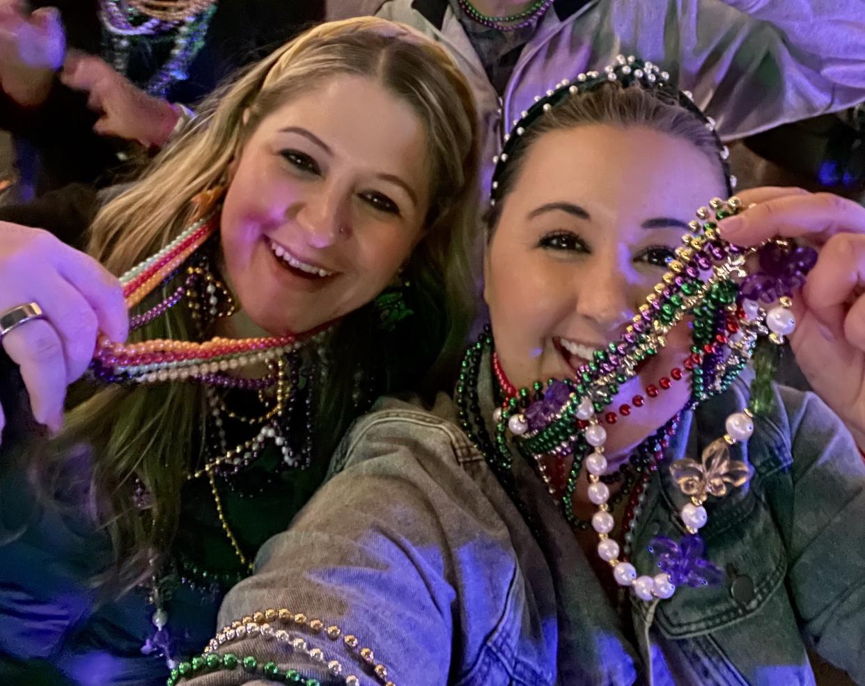 Beads abound for revelers who take in Universal Studios' nightly Mardi Gras parade. (Photo: Terri Peters)