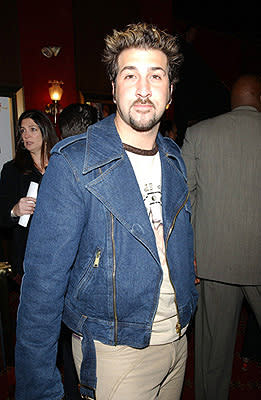 Joey Fatone at the New York premiere of On The Line