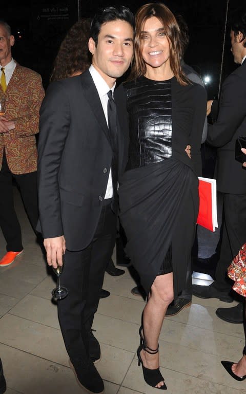 Joseph Altuzarra with Carine Roitfeld - Credit: REX