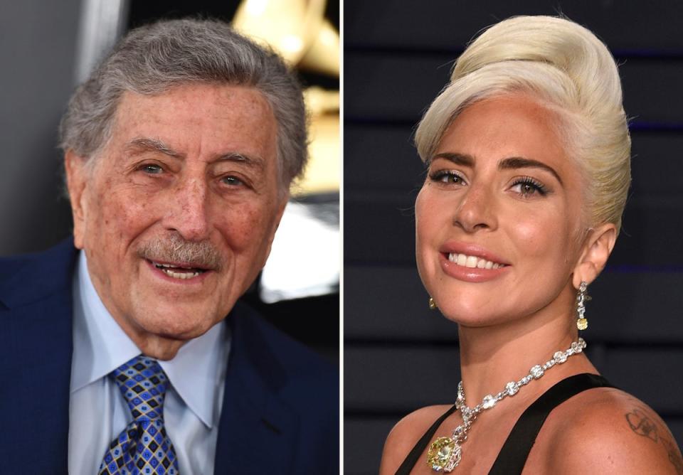 Tony Bennett and Lady Gaga (Copyright 2021 The Associated Press. All rights reserved.)