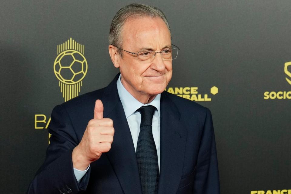 Florentino Perez has been pushing to form a new Super League (AP)