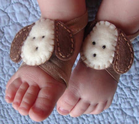 Puppy Face Barefoot Sandals