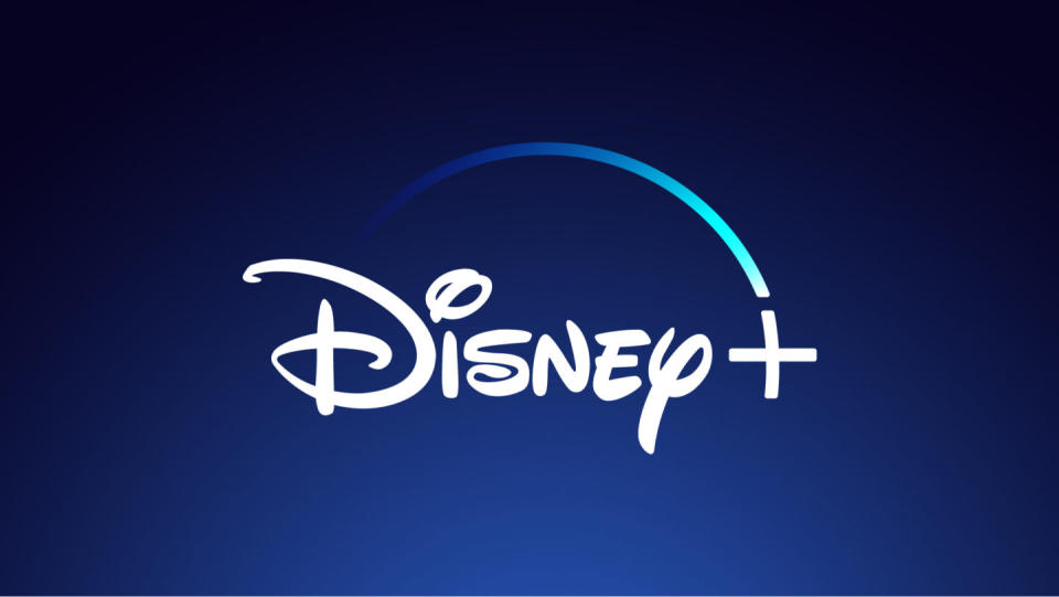 Disney+ logo on blue backgound