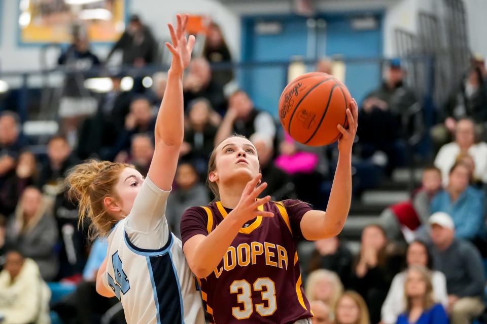 Logan Palmer (33) leads the second-ranked Cooper Jaguars in scoring (16.9 points per game) and is second in rebounding (4.9 rebounds per game).