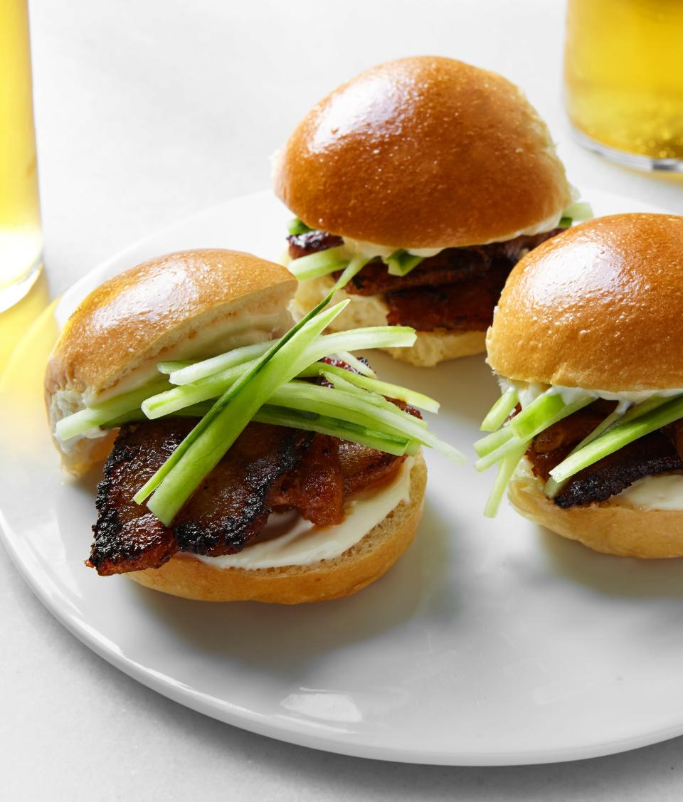 <h1 class="title">Pork Belly Sliders - IG</h1><cite class="credit">Photo by Joseph De Leo, Food Styling by Micah Marie Morton</cite>