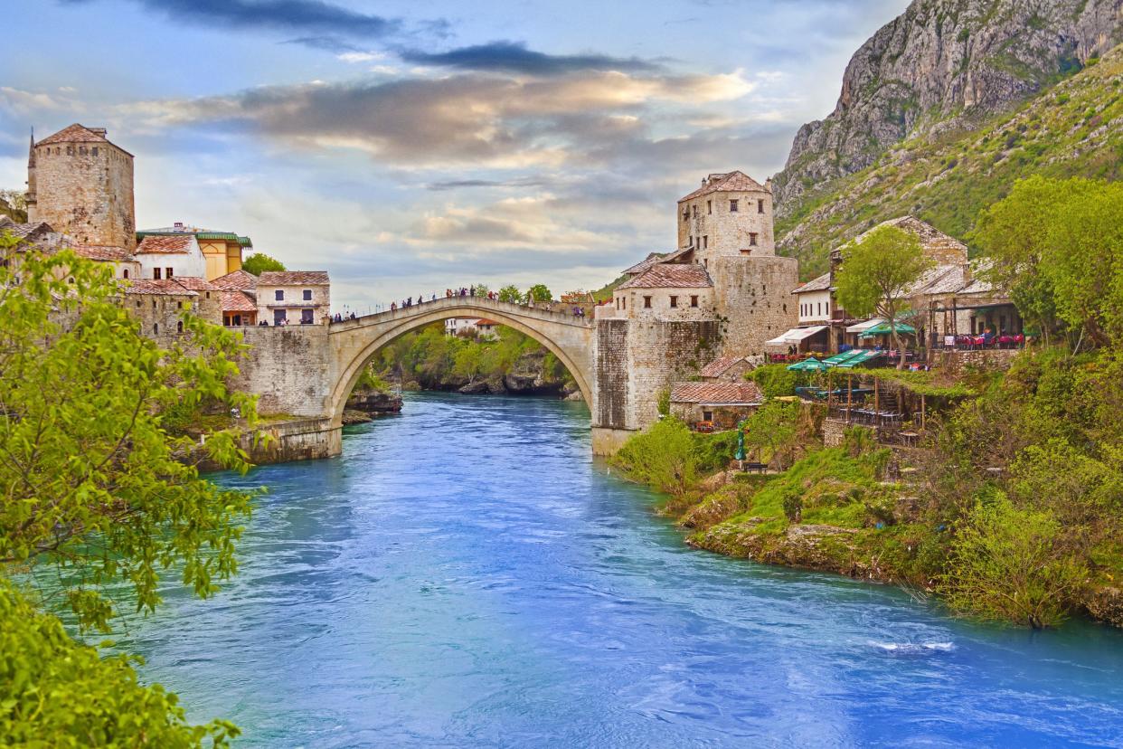 mostar city view at hdr image