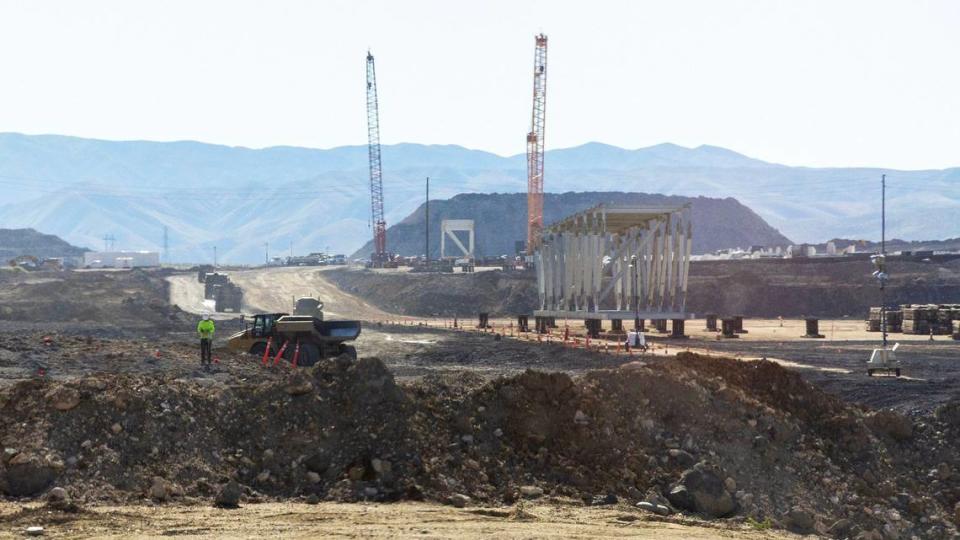 Construction of Micron Technology's new $15 billion factory in Boise, Monday, June 10, 2024.