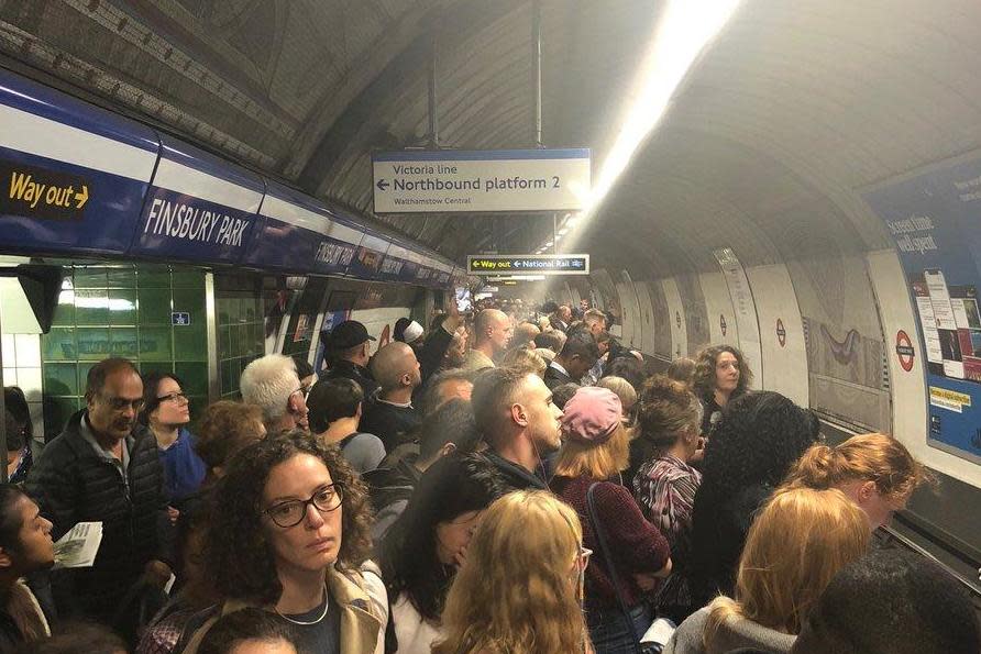 The Piccadilly line was part suspended during the disruption: Twitter/@markommj