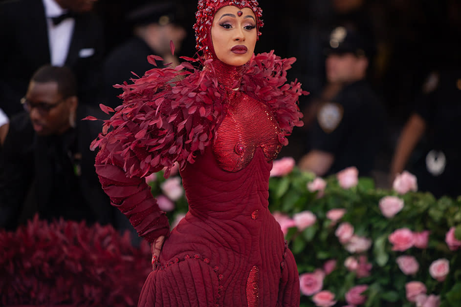 Cardi B in custom Thom Browne at the 2019 Met Gala. - Credit: Lexie Moreland/WWD