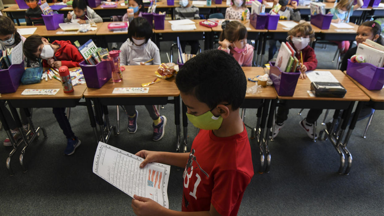 Students at Colin L. Powell Elementary School 