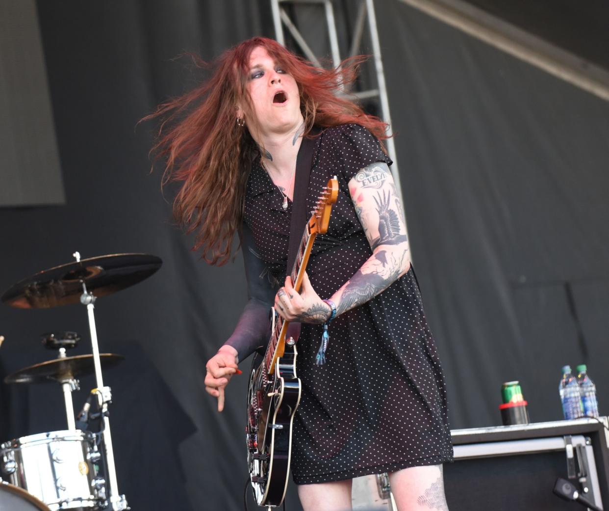 ATLANTA, GA - MAY 13: Laura Jane Grace of Against Me! performs at Shaky Knees Music Festival at Centennial Olympic Park on May 13, 2016 in Atlanta, Georgia. (Photo by Chris McKay/Getty Images)