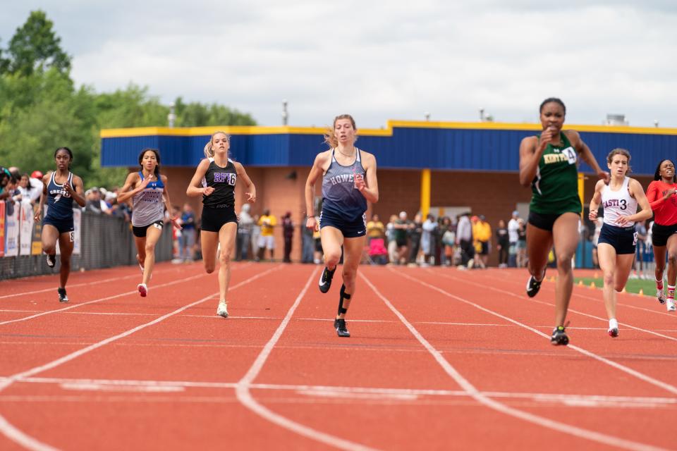 Howell's Laura Gugliotta runs in the girls 400 meter at the NJSIAA Track & Field Meet of Champions on June 18, 2022 at Franklin High School.