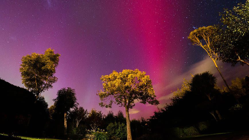 Taken in March this year, the sky is ablaze with pink light. Photo:Flickr/James Kirkus-Lamont