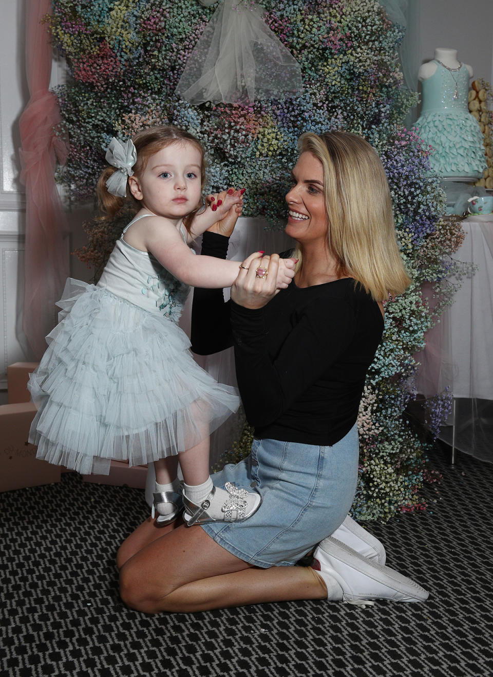 Erin Molan and daughter Eliza attend Tutu Du Monde X House of K'DOR Picnic In The Courtyard on March 17, 2021 in Sydney, Australia.