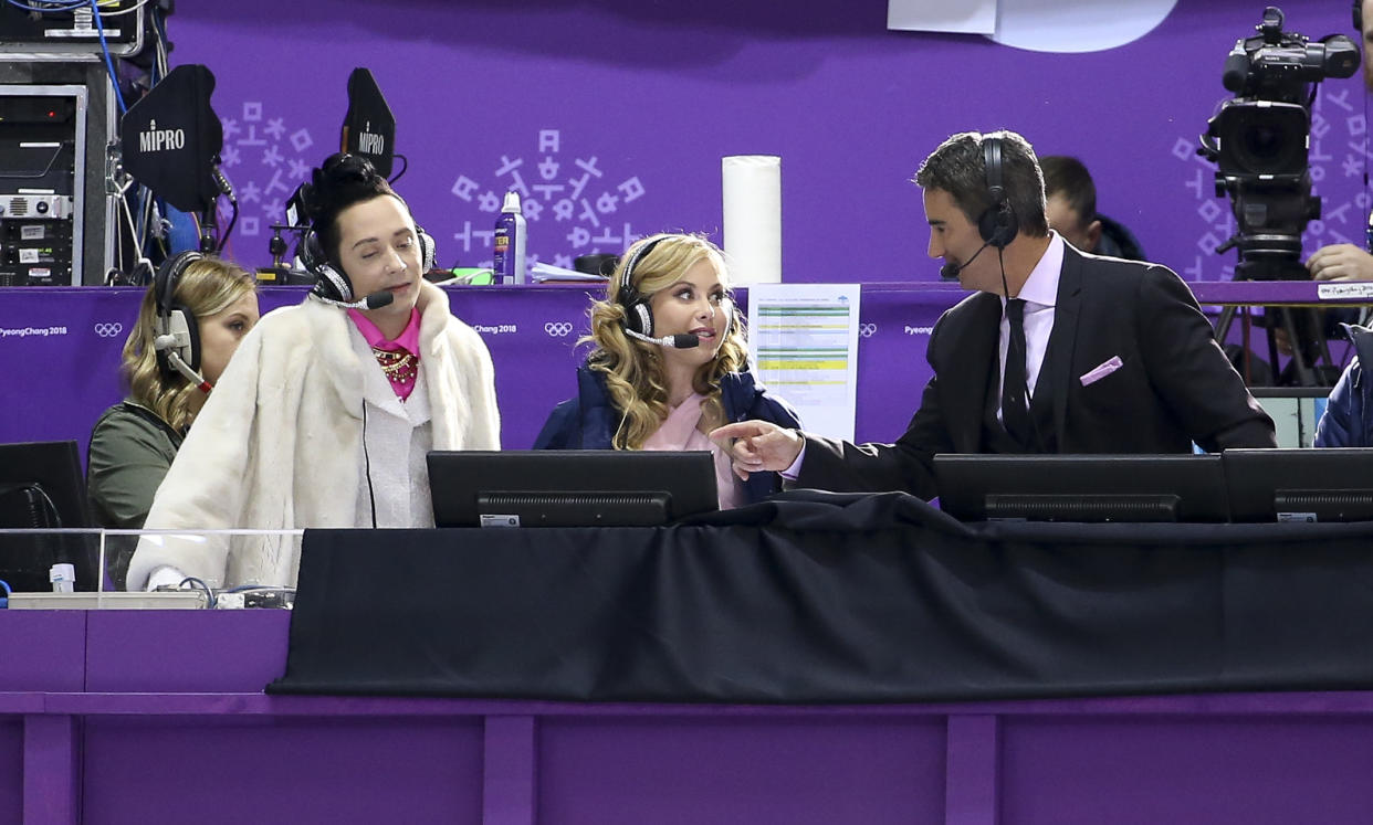 Johnny Weir, Tara Lipinski and Terry Gannon on Kamila Valieva