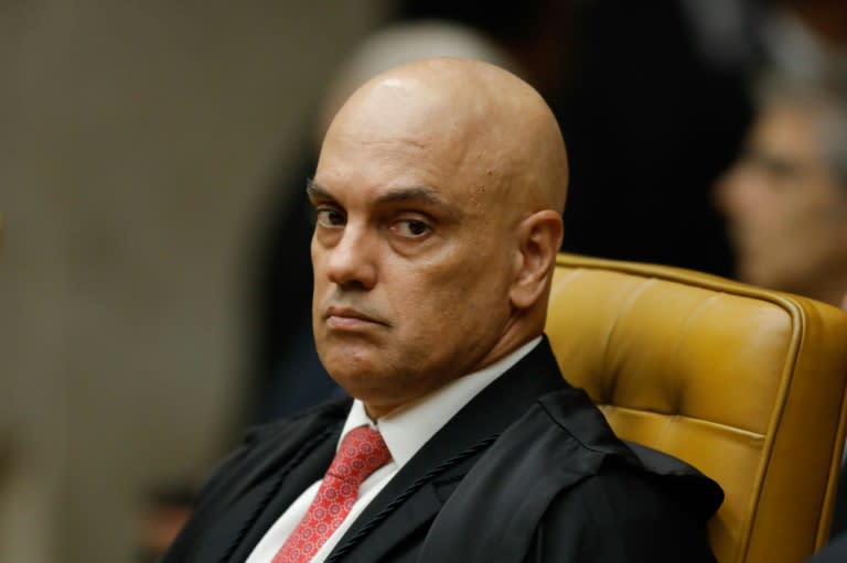 Alexandre de Moraes, ministro do Supremo Tribunal Federal do Brasil, na abertura da sessão judicial de 2024 (Sergio Lima)