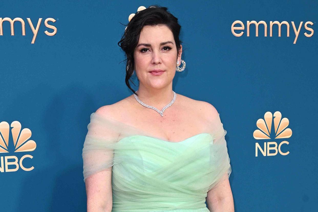 Melanie Lynskey arrives for the 74th Emmy Awards at the Microsoft Theater in Los Angeles, California, on September 12, 2022.