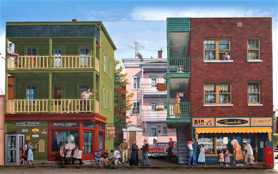 A trompe l’oeil mural in Sherbrooke