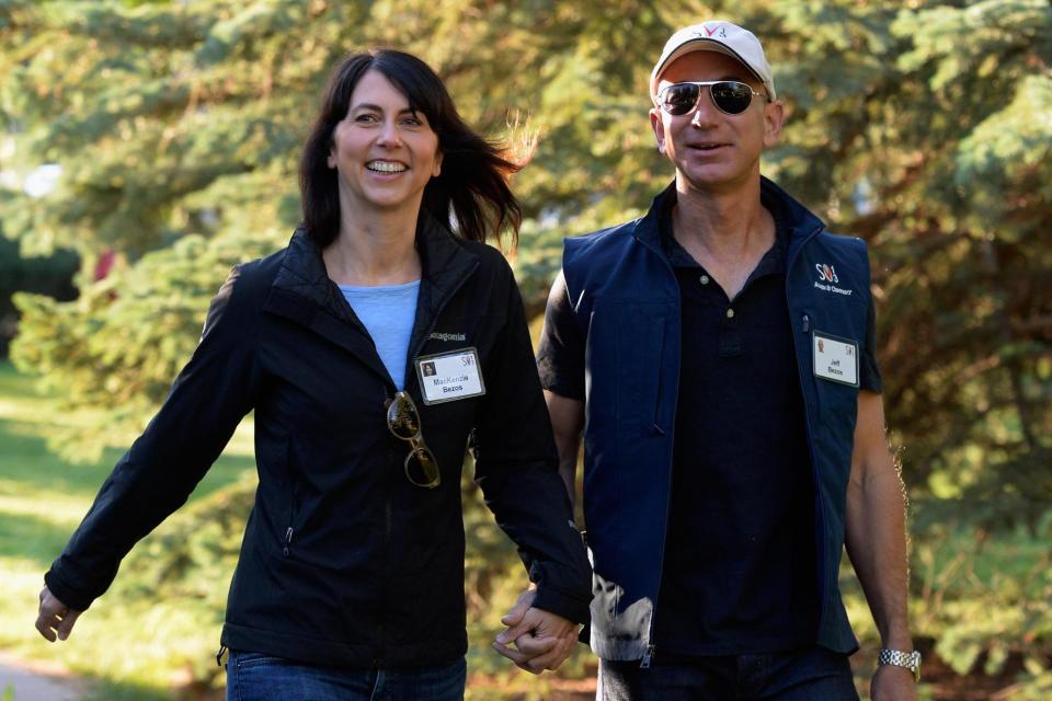 Jeff Bezos, founder and CEO Amazon.com, and his wife Mackenzie Bezos are splitting up (Getty Images)