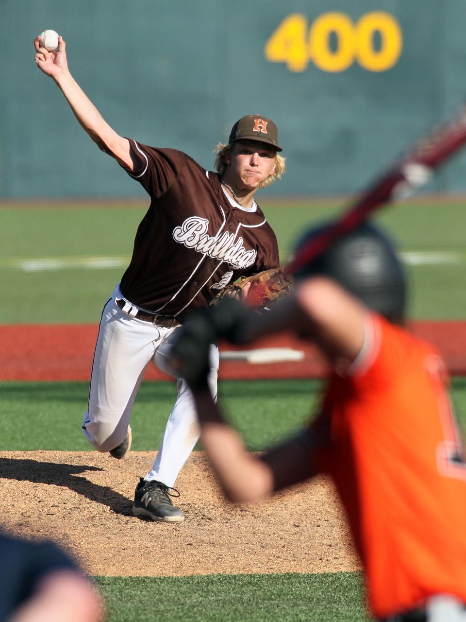 Heath's Tannar Patterson pitches against Waynesville on Thursday in a Division III regional semifinal at Wright State.