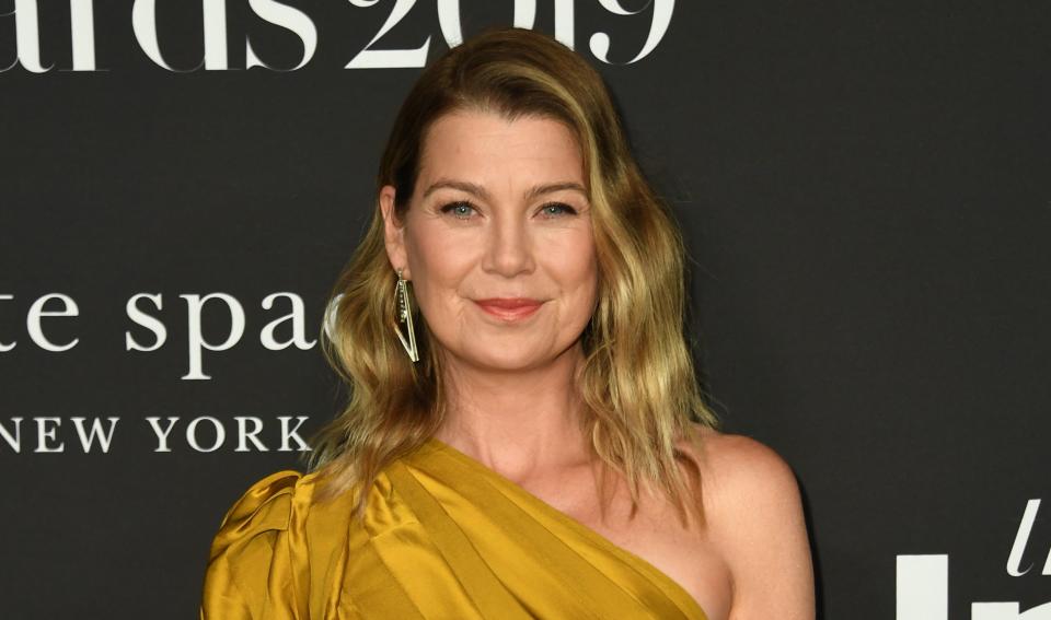 Ellen Pompeo arrives at the fifth annual InStyle Awards at the Getty Center in Los Angeles on Oct. 21, 2019. (Valerie Macon/AFP via Getty Images)