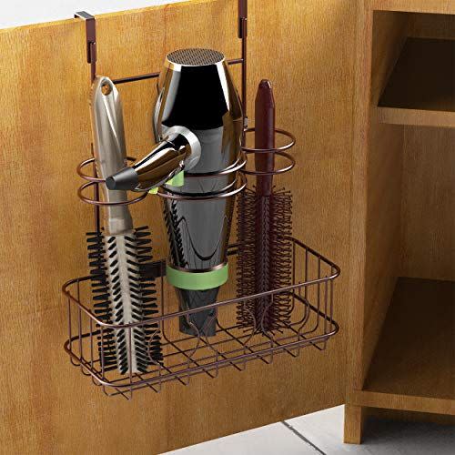 51) Cabinet Door Wall Mount Hair Dryer & Styling Tools Organizer