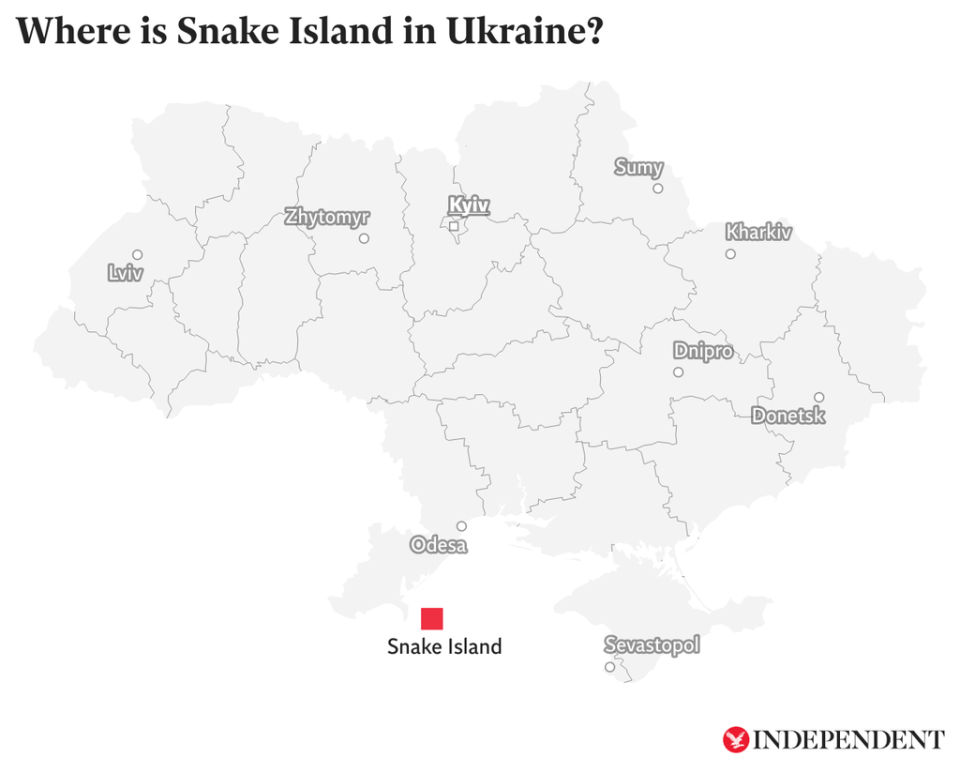 Snake Island’s location (The Independent)