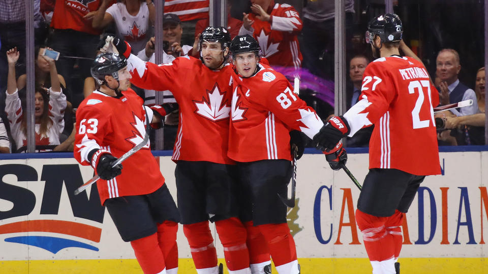 Expect to see Sidney Crosby (87) back at the centre of things for Team Canada in Beijing. (Photo by Bruce Bennett/Getty Images)