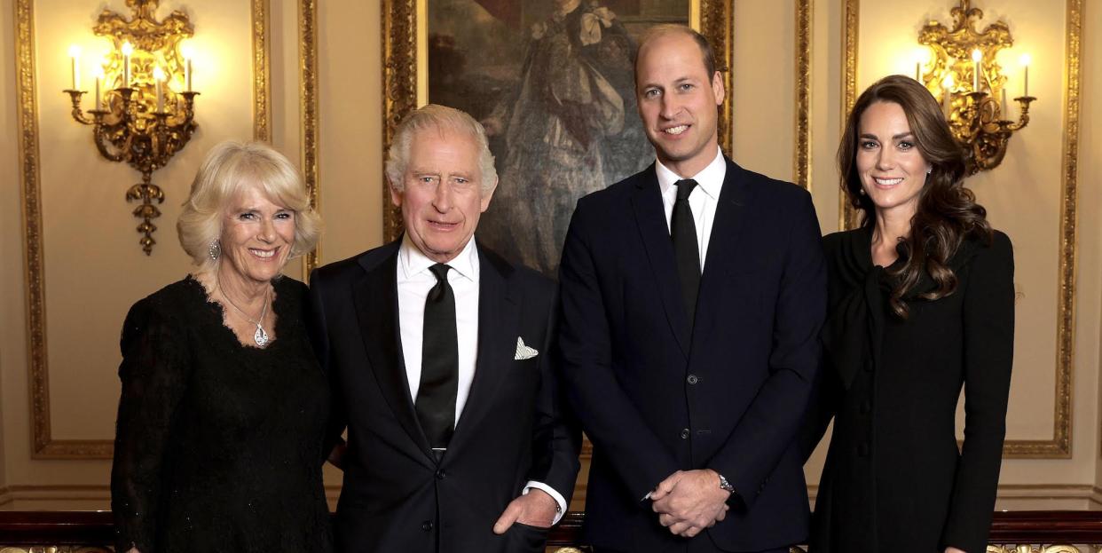 royal family portrait king charles queen consort camila prince william princess kate