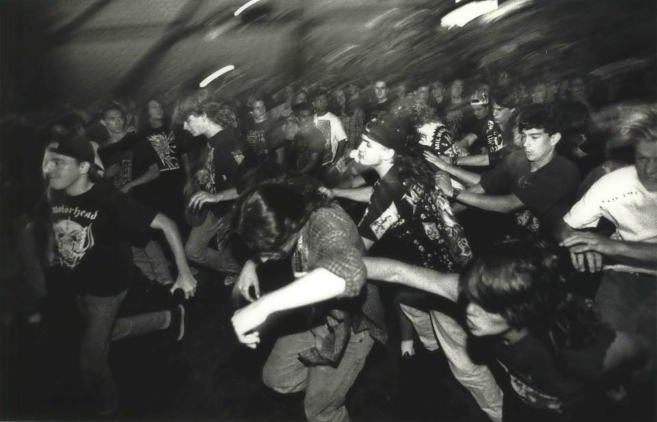 Fans mosh at Metalfest at the Milwaukee Arena in 1991.