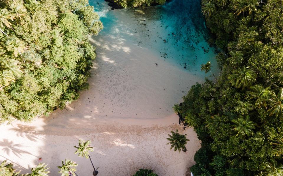 Vavau beach on Upolu's south coast is, unsurprisingly, a popular spot for visitors