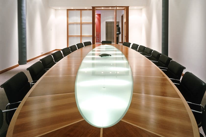 Meeting Room The Red Box Design Company Newcastle, United Kingdom. (Photo by Daniel Thistlethwaite/Construction Photography/Avalon/Getty Images)