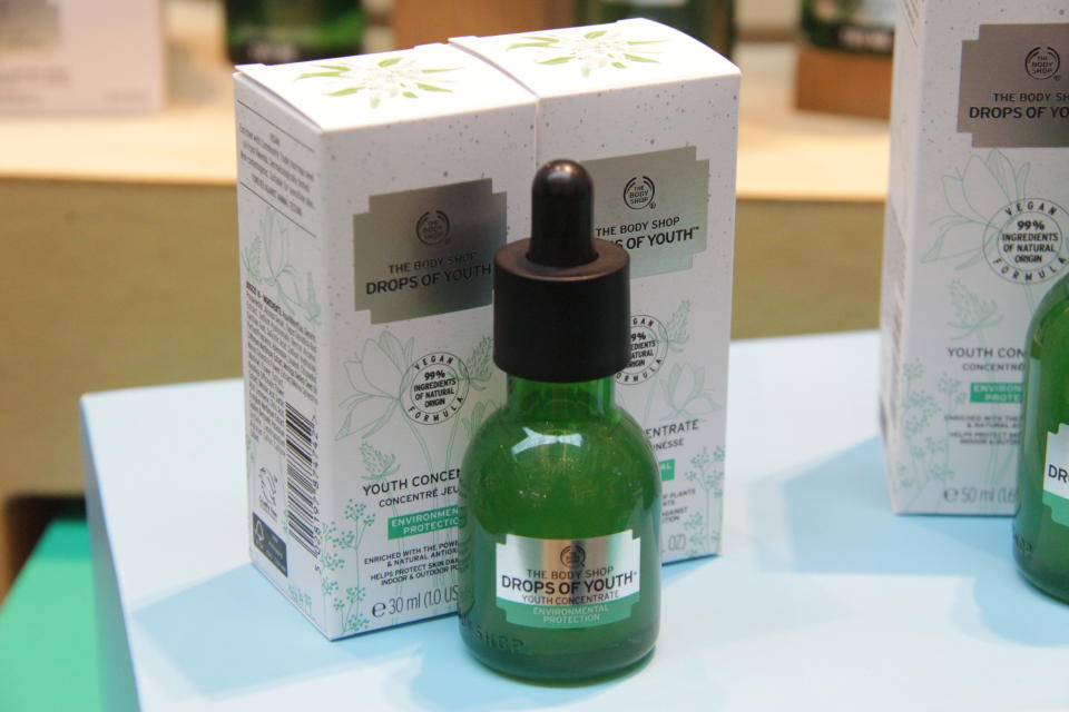 The Body Shop’s Drops of Youth Youth Concentrate. (PHOTO: Sheila Chiang/Yahoo Southeast Asia)