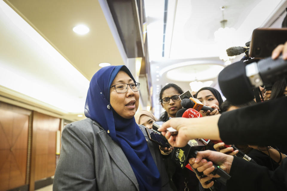 Fuziah Salleh, who is also the PKR Women’s chief, said a gender responsive budget (GRB) was important as the 12th Malaysia Plan and the prime minister have specifically pledged to enhance women’s inclusivity and gender equality in the country. — Picture by Firdaus Latif