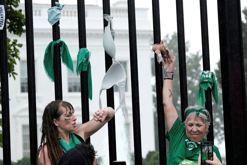 FILE PHOTO: Protest in the wake of the U.S. Supreme Court's decision to overturn the landmark Roe v. Wade abortion decision, in Washington