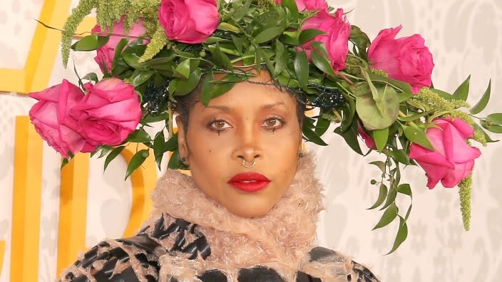 Soul singer Erykah Badu poses on the red carpet at “Black Girls Rock 2019” at NJPAC in August 2019. (Photo by Jemal Countess/Getty Images for BET)